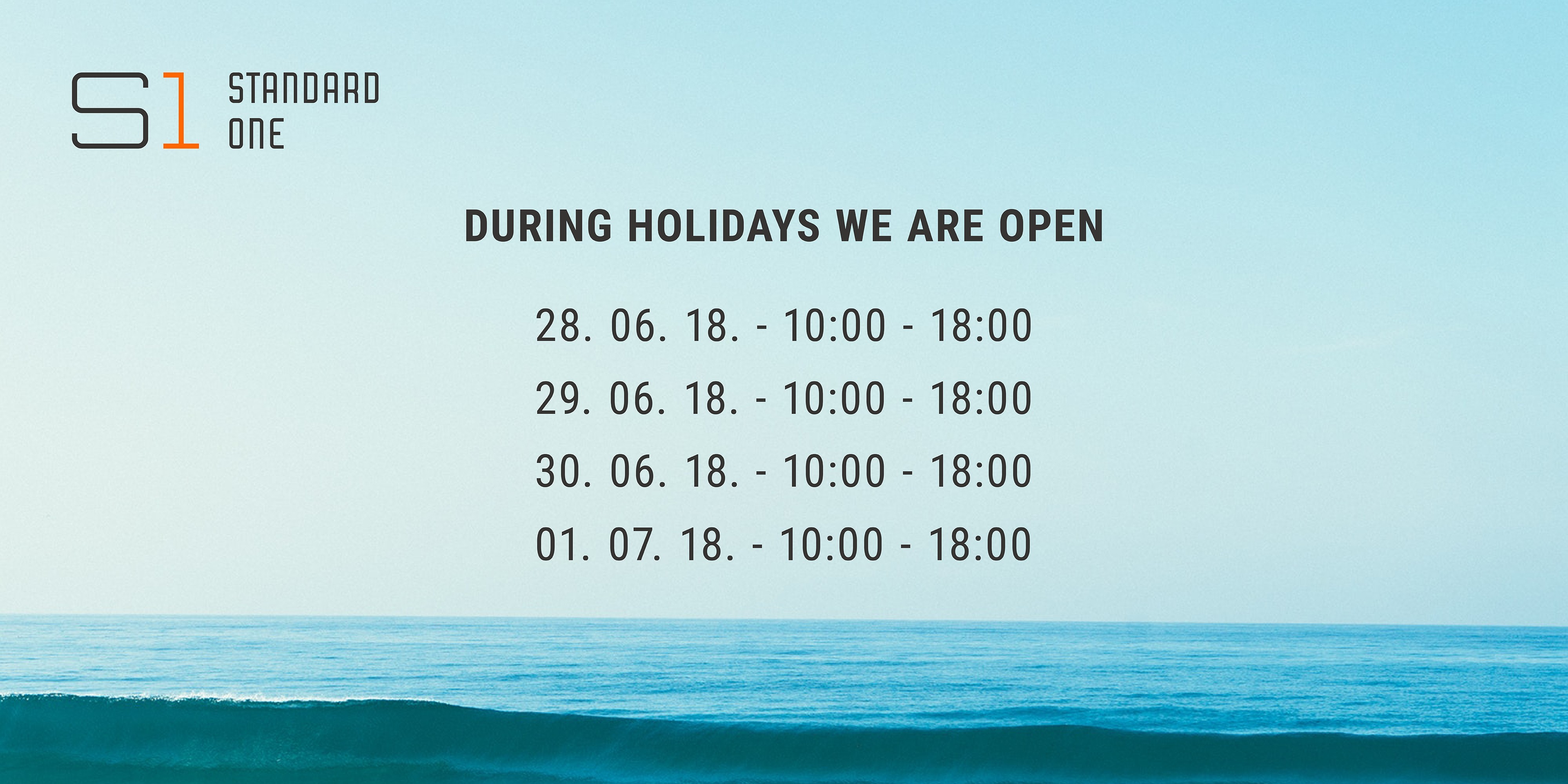 During holidays we are open