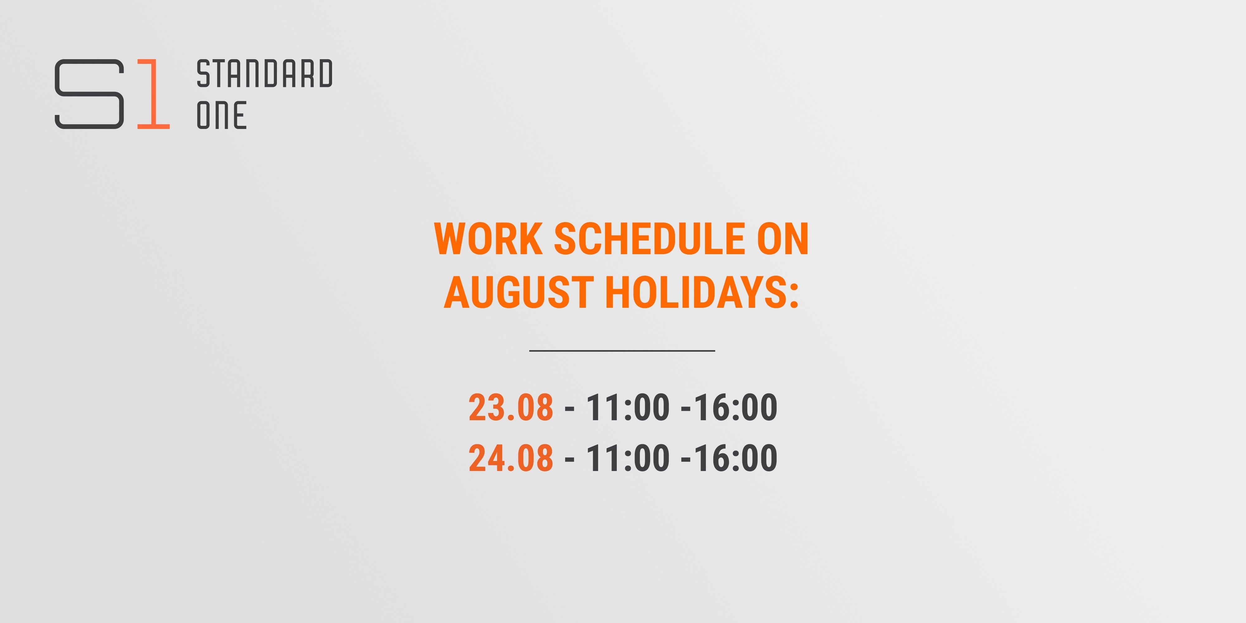 CHANGES IN THE WORK SCHEDULE