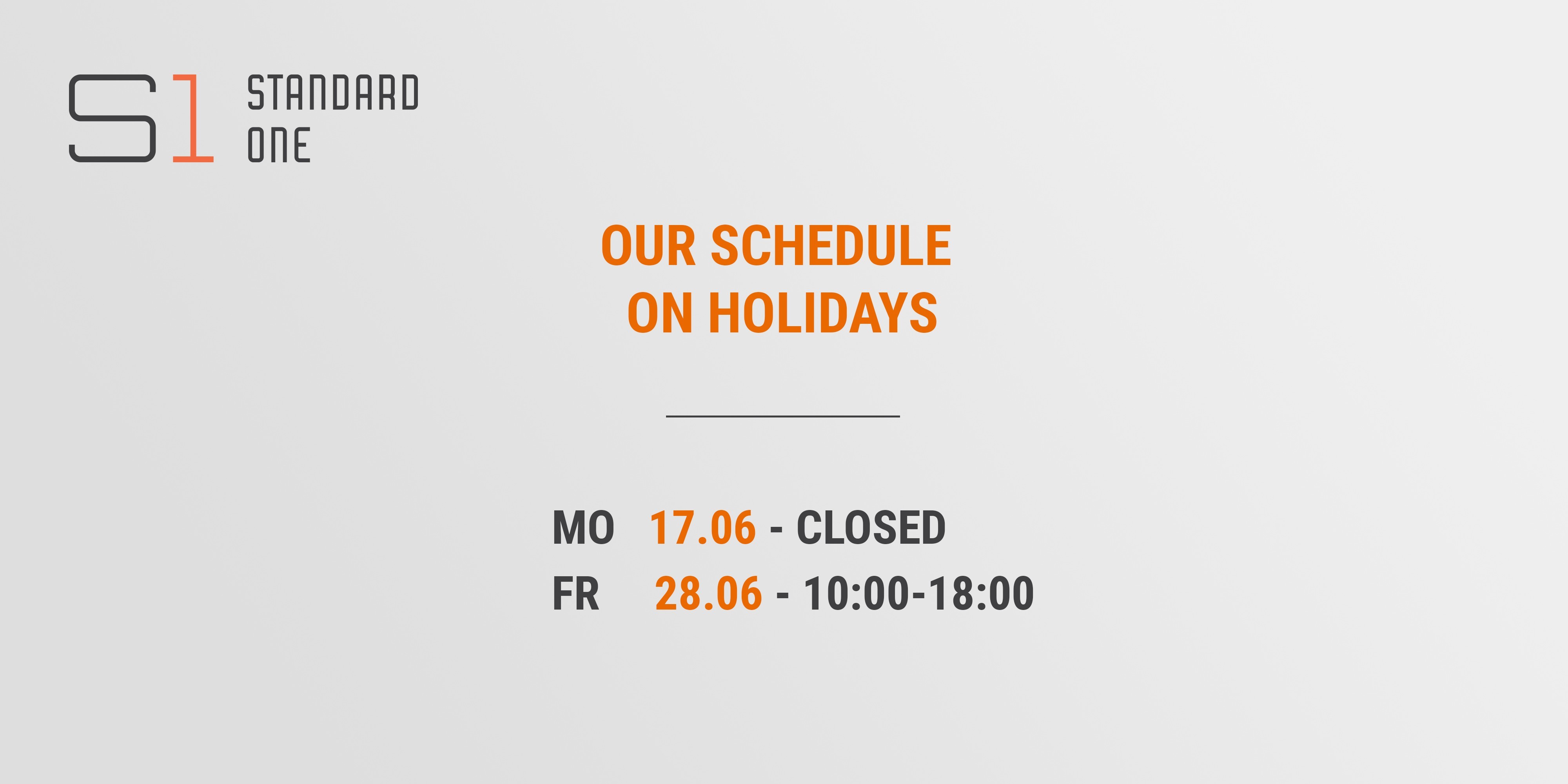 Changing in the working schedule